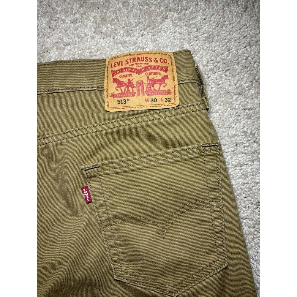 Levi's 513 Slim Straight Jeans Men's 30x32 Khaki Brown